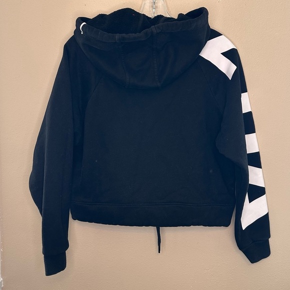 ZYIA Active Hooded Slight Crop Black Activewear Sweatshirt Size Small - Picture 7 of 7